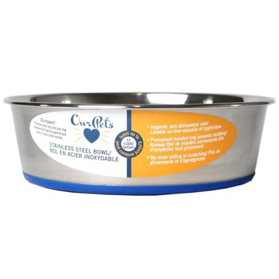 

OurPet's DuraPet Premium Dishwasher Safe Stainless Steel Dog Bowl for Food or Water [Multiple Sizes for Small to Large Dogs] Ex