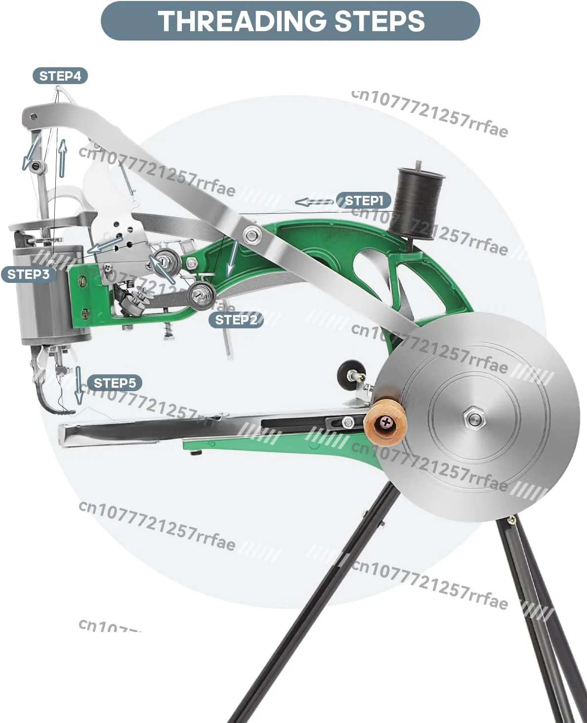 

Manual Leather Sewing Machine Hand Shoemaker Splicing Repair Double Cotton Nylon Thread Quilting