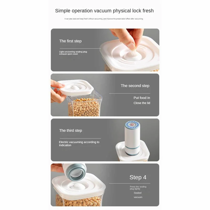 

A29M-Food Storage Vacuum Container With Automatic Pumpkeep Food And Ingredients Fresh Vacuum Fresh-Keeping Box Sealed Jar