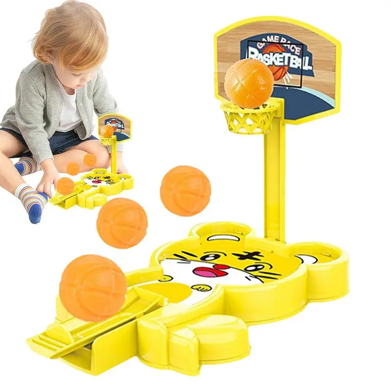 Desktop Basketball Game Cartoon Catapult Basketball Into Hoop Fun Sports Novelty Toy Desktop Table Basketball Games Set