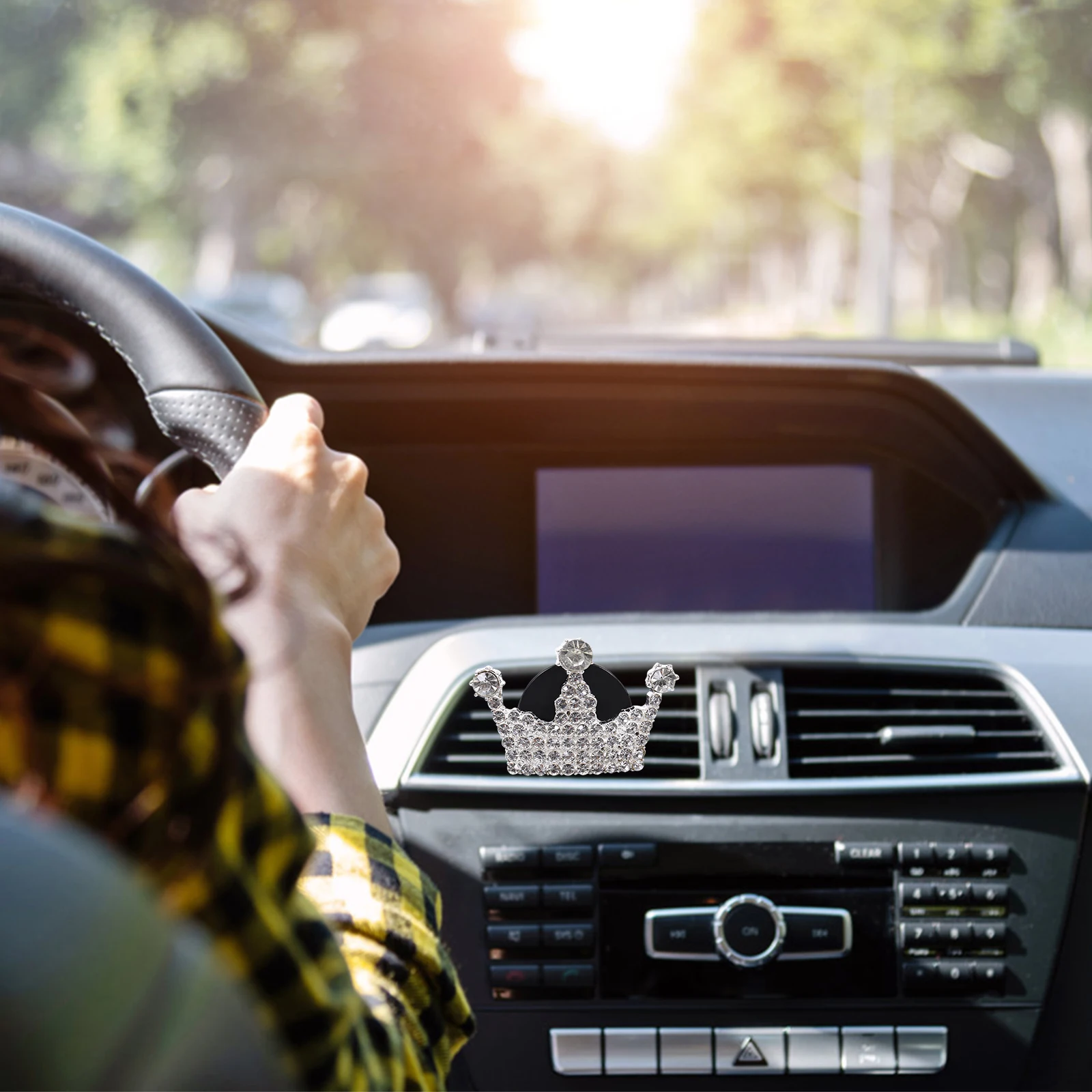 

1pc Car Aromatherapy Clip Alloy Durable Rustproof Air Freshener Vents Decor Silver Diffuser Clips Office Bathroom Wardrobe Gift