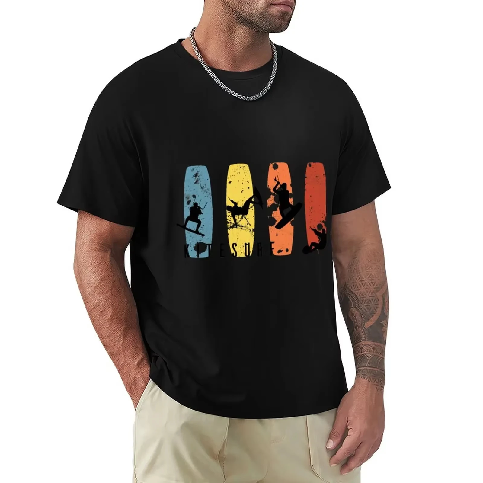 Summer High-Quality Printed Luxury Kite Surf T-Shirt - Comfortable and Fashionable Summer Top - Men's Fun T-Shirt