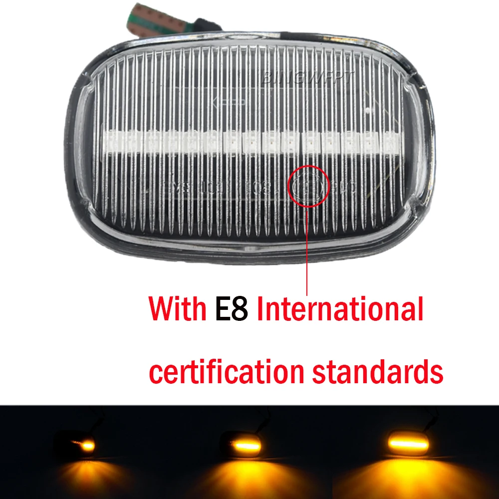 Clignotant dynamique à LED pour Toyota CorTrustE10, E11, E12, Yadditif Verso, Hilux Surf, N21, RX, marqueur latéral de voiture, clignotant fluide, lampe de panneau