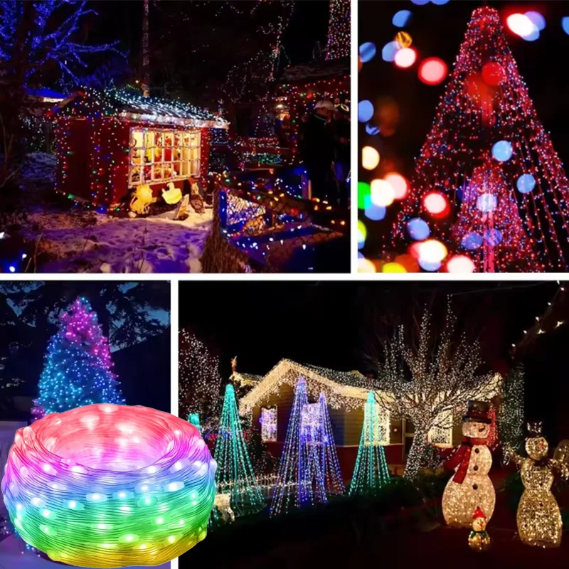 WS2812B USB الجنية أضواء بلوتوث LED سلسلة الجنية أضواء Dreamcolor RGBIC حفلة عيد الميلاد أضواء الزفاف الديكور جارلاند #4