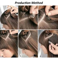 WIGSIN 24Inch Synthetic 7Pcs/set Long Straight Hair Extension 16Clips Hairstyle Black Blonde Hairpiece for Women 6