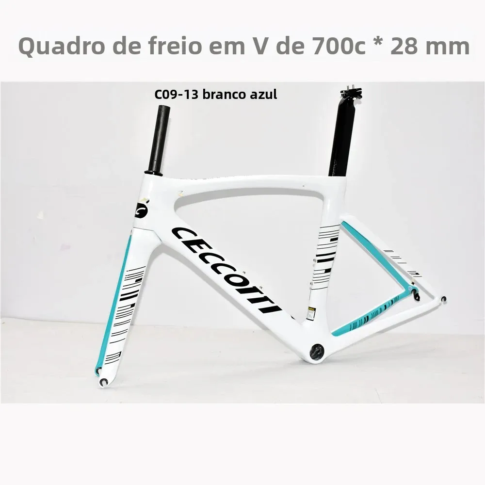 Quadro de Bicicleta de Estrada em Carbono CECCOTTI 2025 para Freio de Aro, Quadro de Bicicleta de Estrada Mais Vendido, Eixo Central BSA, Conjunto de Quadro em Carbono, Envio DPD