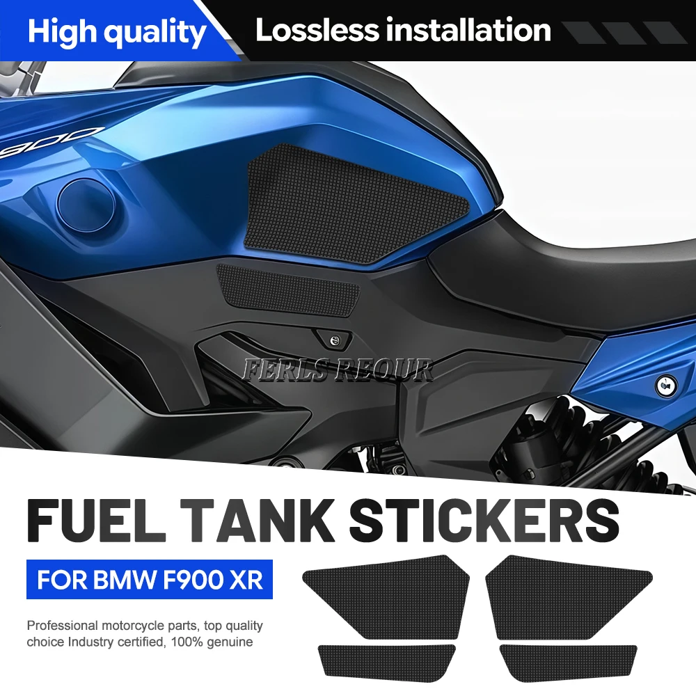 Motorcycle Sticker For BMW F900 XR 2020-2025 Gas Tank Pad Sticker Rubber Black Anti Slip Traction Grip Pad Decal Sticker