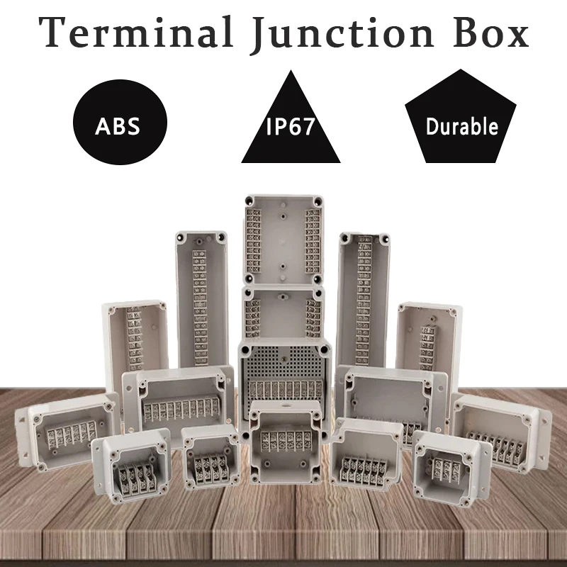 

Outdoor Plastic Distribution Enclosure Case Durable Terminal Junction Box Waterproof Electric Cable Branch Box