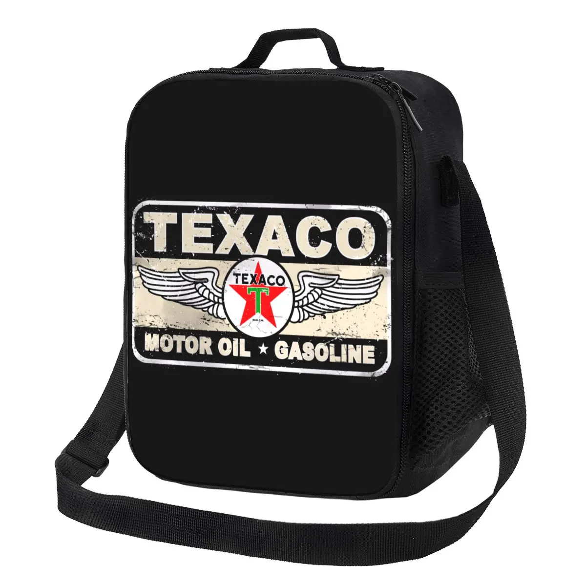 

Винтажные Изолированные сумки для обедов Texaco для женщин, портативный термоохладитель, коробка для еды Bento, для детей, школьников