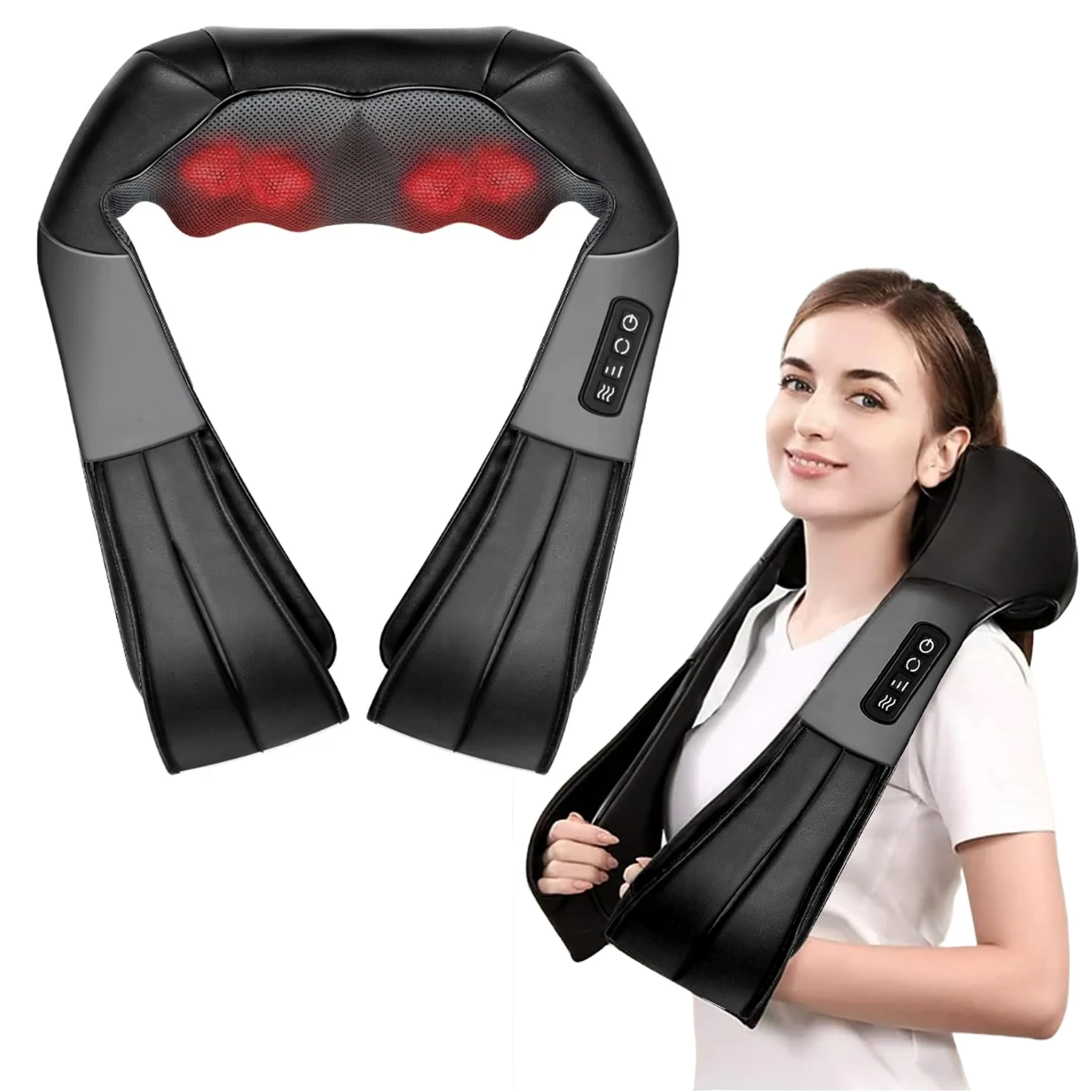 

New Arrivals Shiatsu Neck and Back Massager Electric Deep Tissue Kneading Neck and Shoulder Massage for Muscle Pain Relief