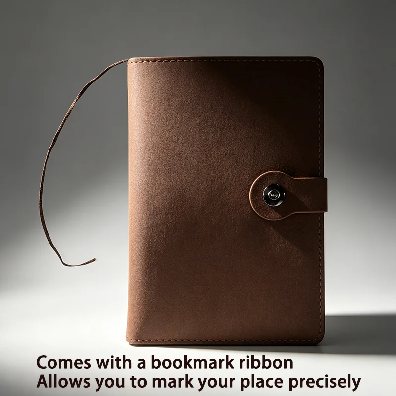 Soft Cover Notebook Linen Texture PU Leather Journal With Bookmark Ribbon Lined Pages For Students Office Writing School Supplie