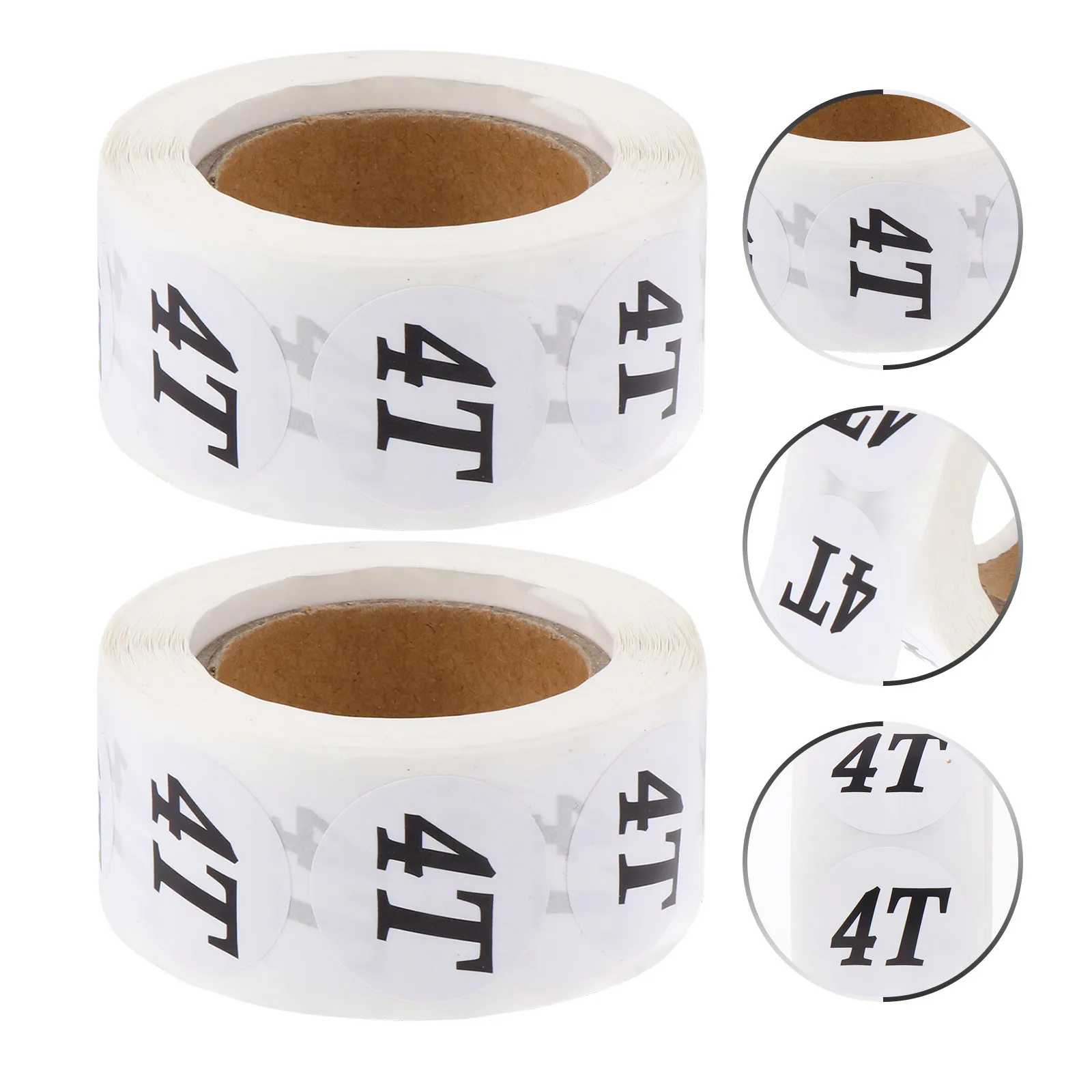 

2 рулона самоклеящихся круглых этикеток для одежды с размерами, прозрачные, для демонстрации в магазинах одежды