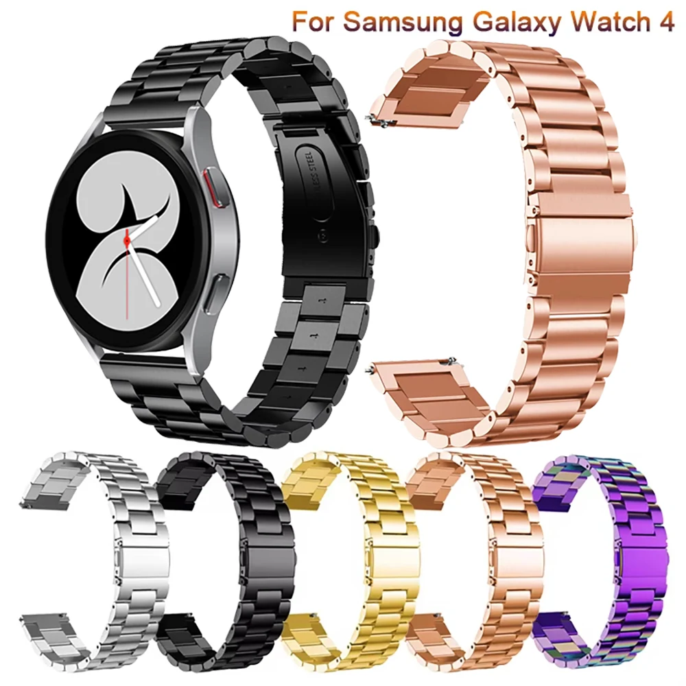 

Watchband Strap For Samsung Galaxy Watch 4 44mm 40mm Stainless Steel Band For Samsung Galaxy Watch 4 Classic 42mm 46mm Correa