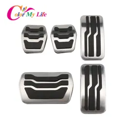 Stainless Steel Car Pedal Pads Pedals Cover for Ford Focus 2 3 4 MK2 MK3 MK4 RS ST 2005-2021 Kuga Escape 2009-2021