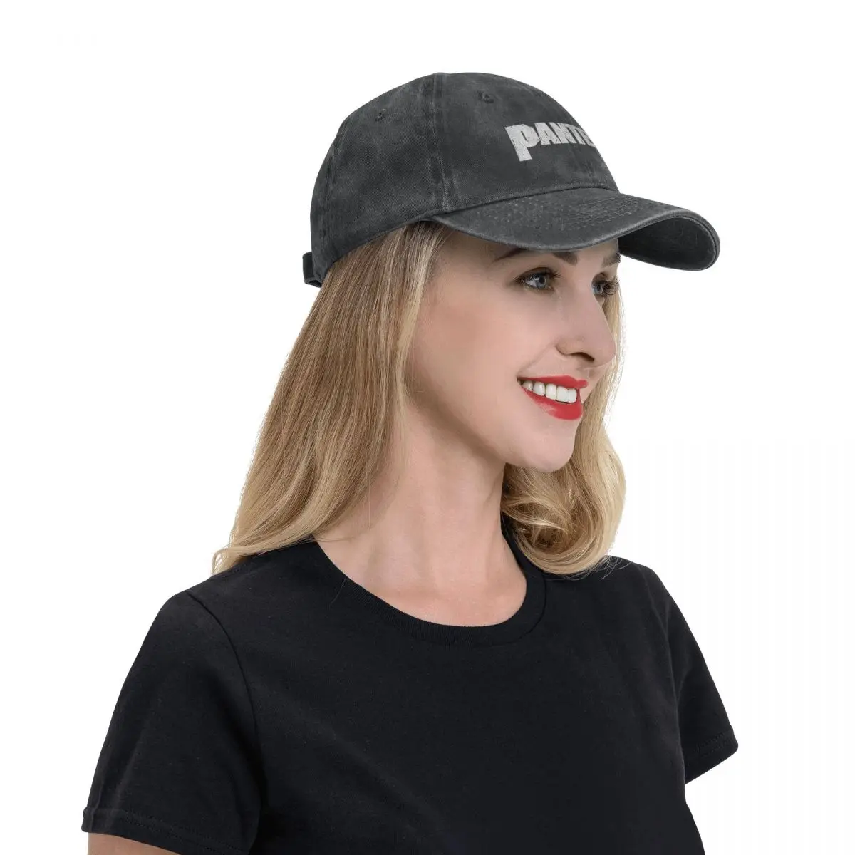 Gorra de béisbol con Logo blanco para hombre y mujer, gorro de béisbol con diseño de Panteras, Estilo Vintage desgastado, ajustable