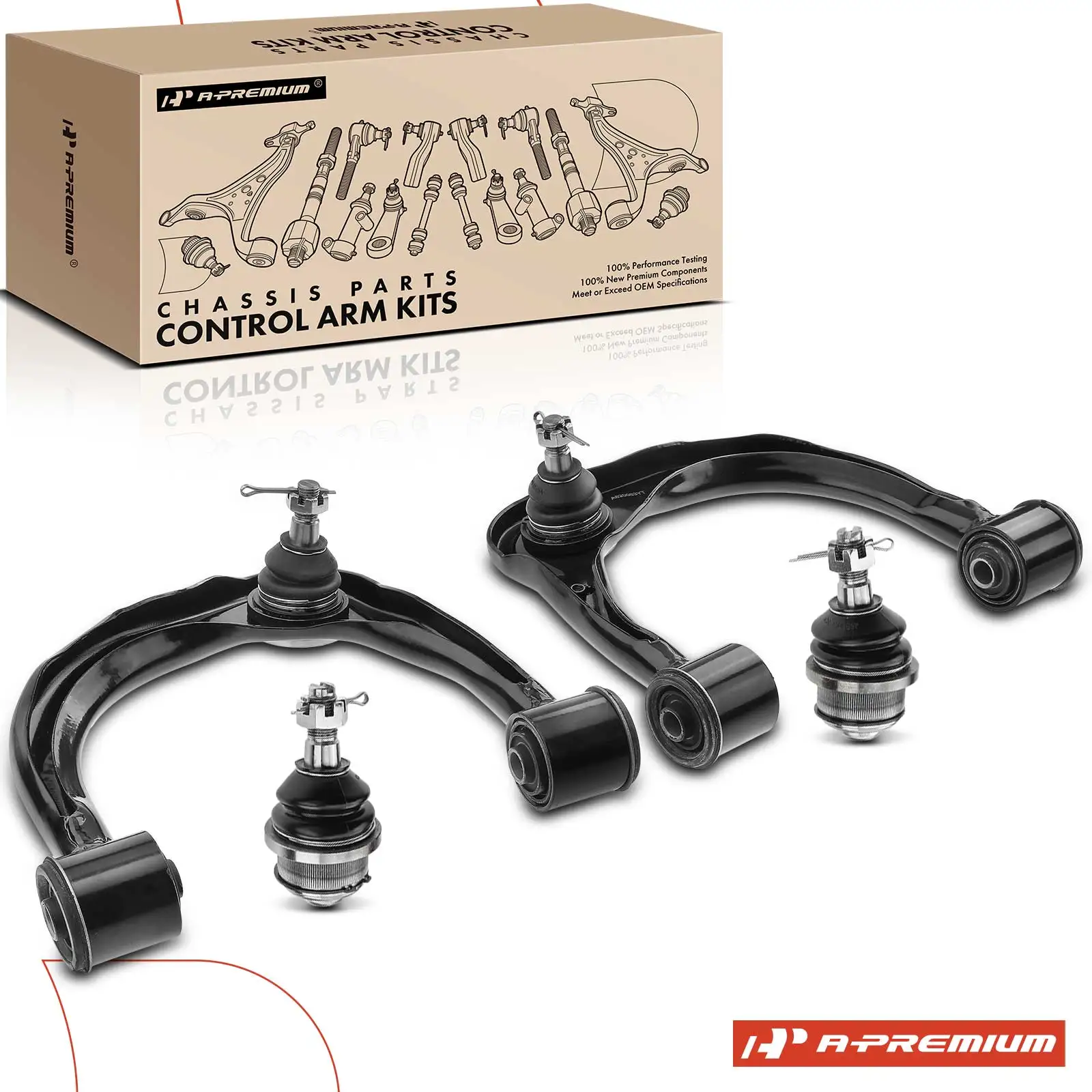 A-Premium 4x Front Control Arm with Ball Joints for Toyota 4Runner 2003-2009 FJ Cruiser 2007-2009 Lexus GX470 2003-2009