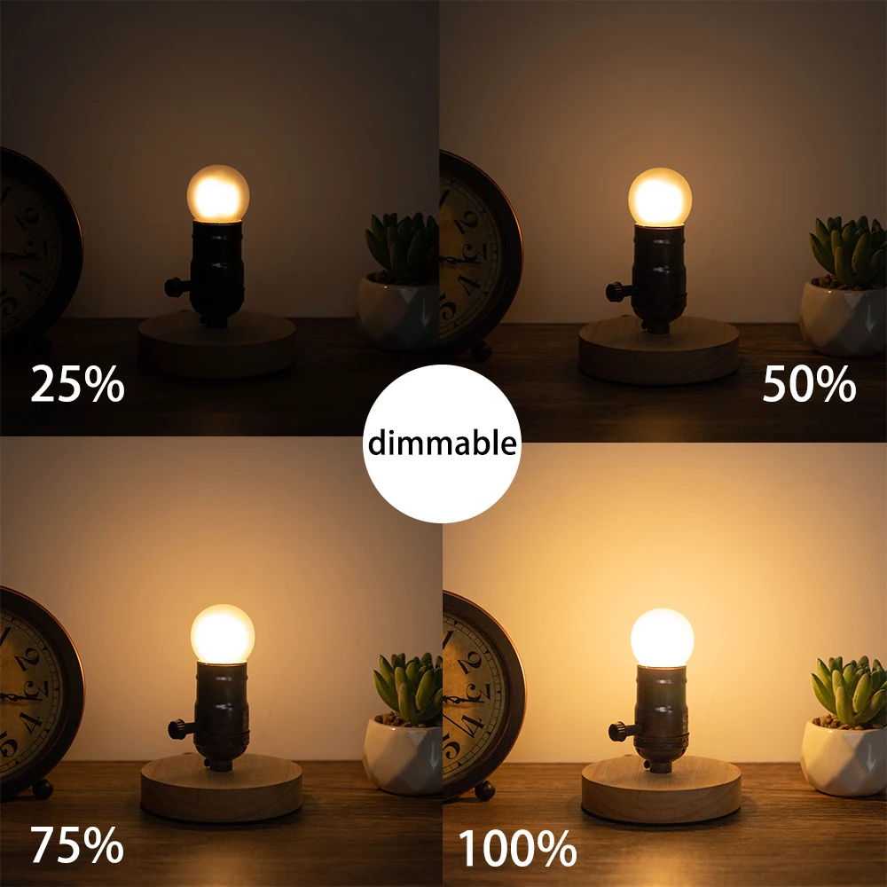 G40 Milky Glass Globe LED Bulbs B22 Bayonet 1.5W 2700K
