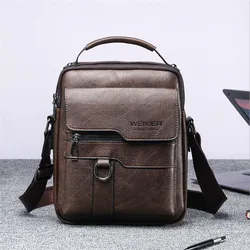 Men Crossbody Bag Shoulder Bags Vintage Handbags Large Capacity PU Leather For Man Messenger Tote