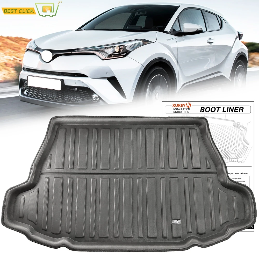 Sur mesure Boot Cargo Liner escalFor Toyota C-HR CHR C HR 2017 2018 2019 2020 coffre arrière escalFloor polymères tapis boue coup de pied étanche