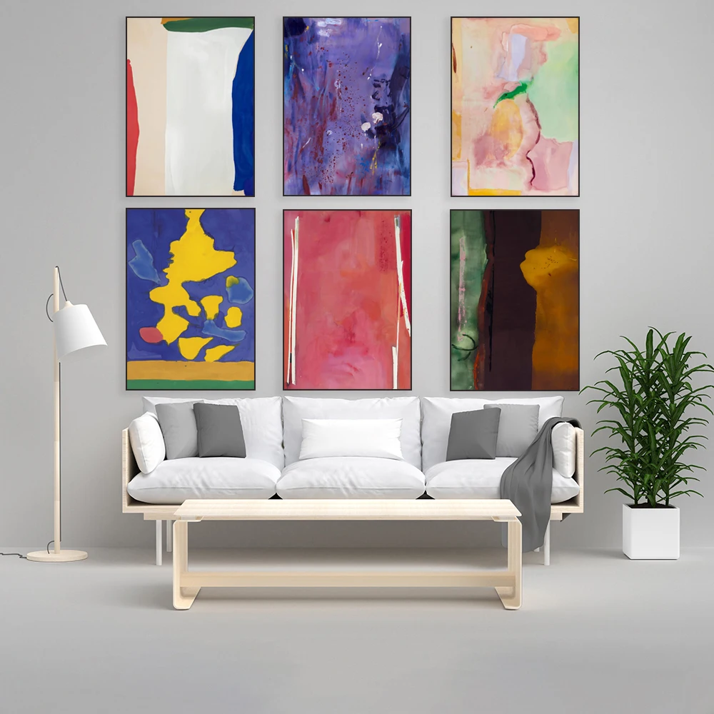 Helen Frankenthaler, amerikanische abstrakte Expressionistin, lyrischer abstrakter Kunstdruck, Wandkunstdruck, Wanddekoration für Zuhause.