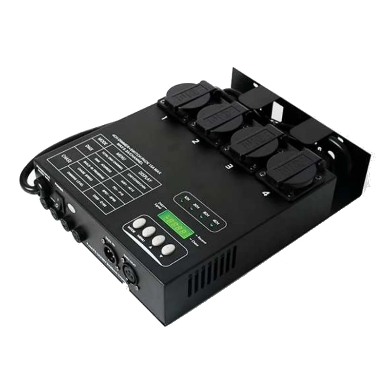 

CPU Digital Technology Matrix 4 Channels 1kw DMX Dimmer Rear Controller Dimming Pack For Stage Light Fixtures