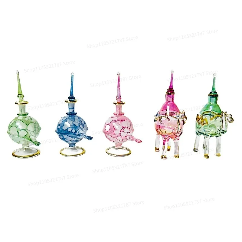 Egyptian Handmade Fragrance Bottle, Aromatherapy Bottle, Perfume Bottle, Glass Bottle Travel Special Souvenir Ornament