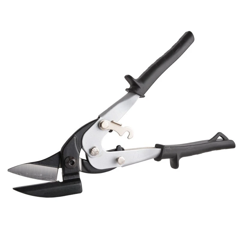 Heavy Duty Flat Cut Aviation Snips, Metal Sheet Cutter, Stainless Steel Cutting Scissors for Steel Mesh