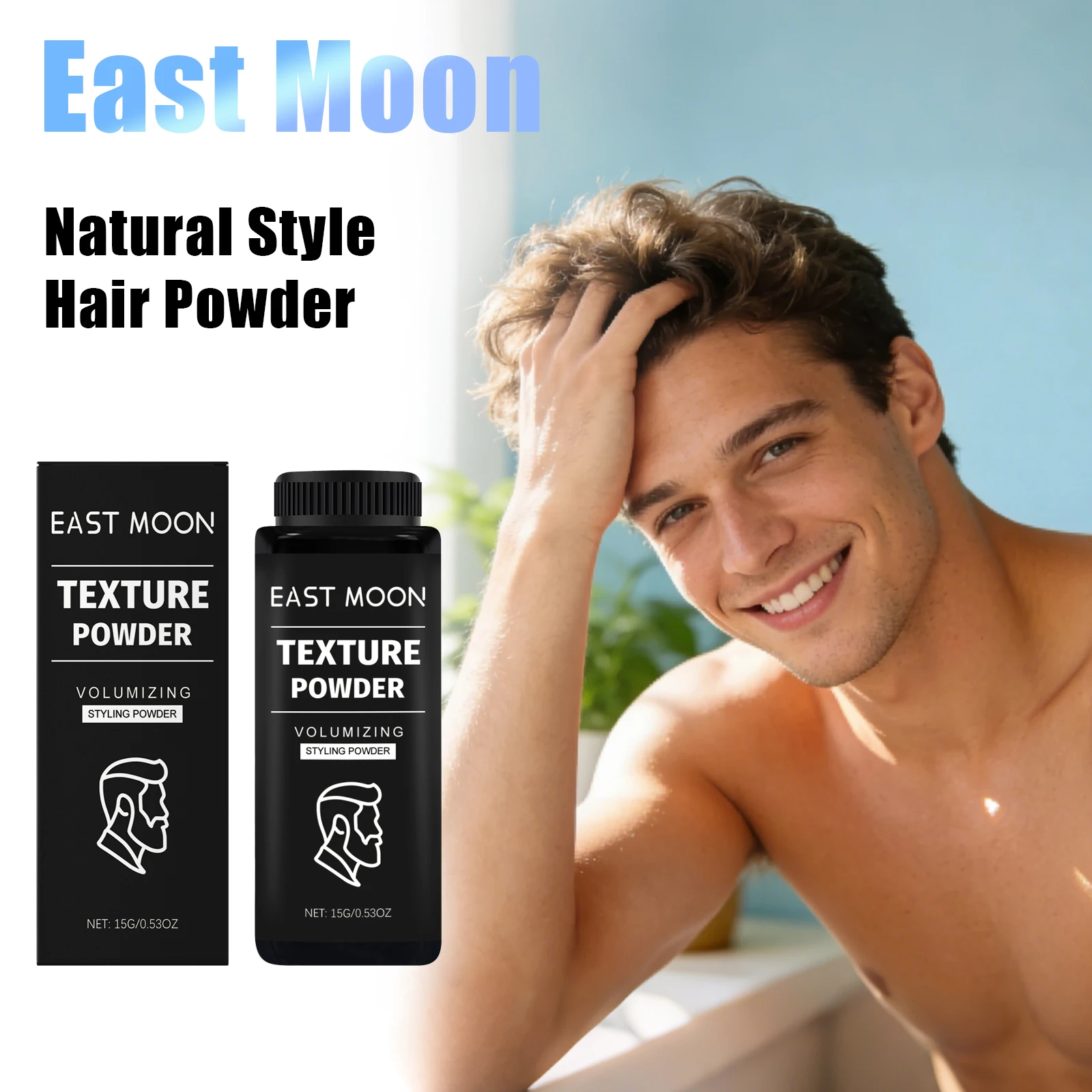 East Moon Hair Styling Powder Lasting Fluffy Volume Oil Control Create Natural Style Anti Greasy Easy Shape Hair Texture Powder