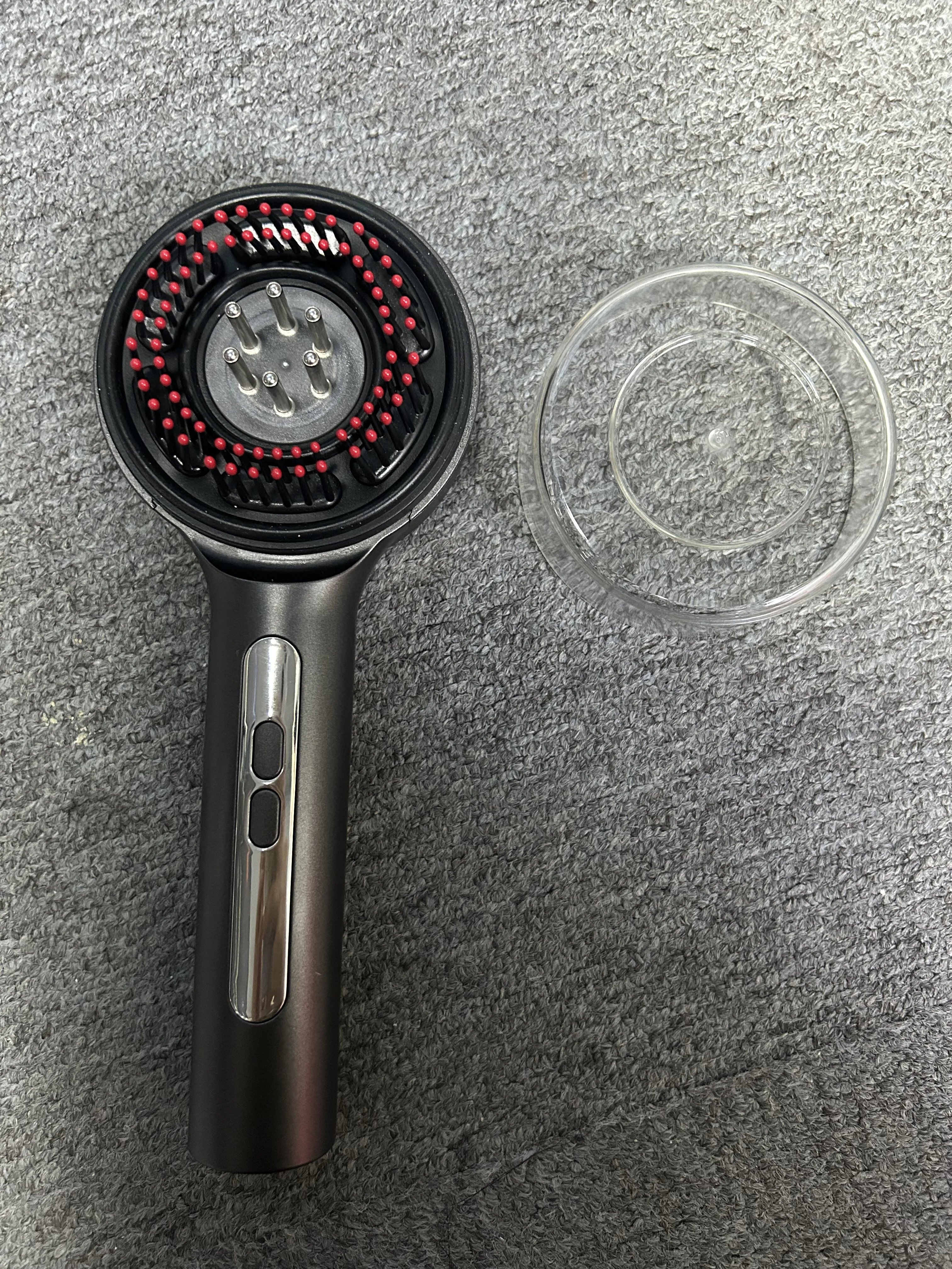 

Электрическая микротоковая массажная расческа, 3 цвета, 8 шт., светодиодная подсветка с HD-экраном 360 ° Разминающий расслабляющий массажер для кровообращения