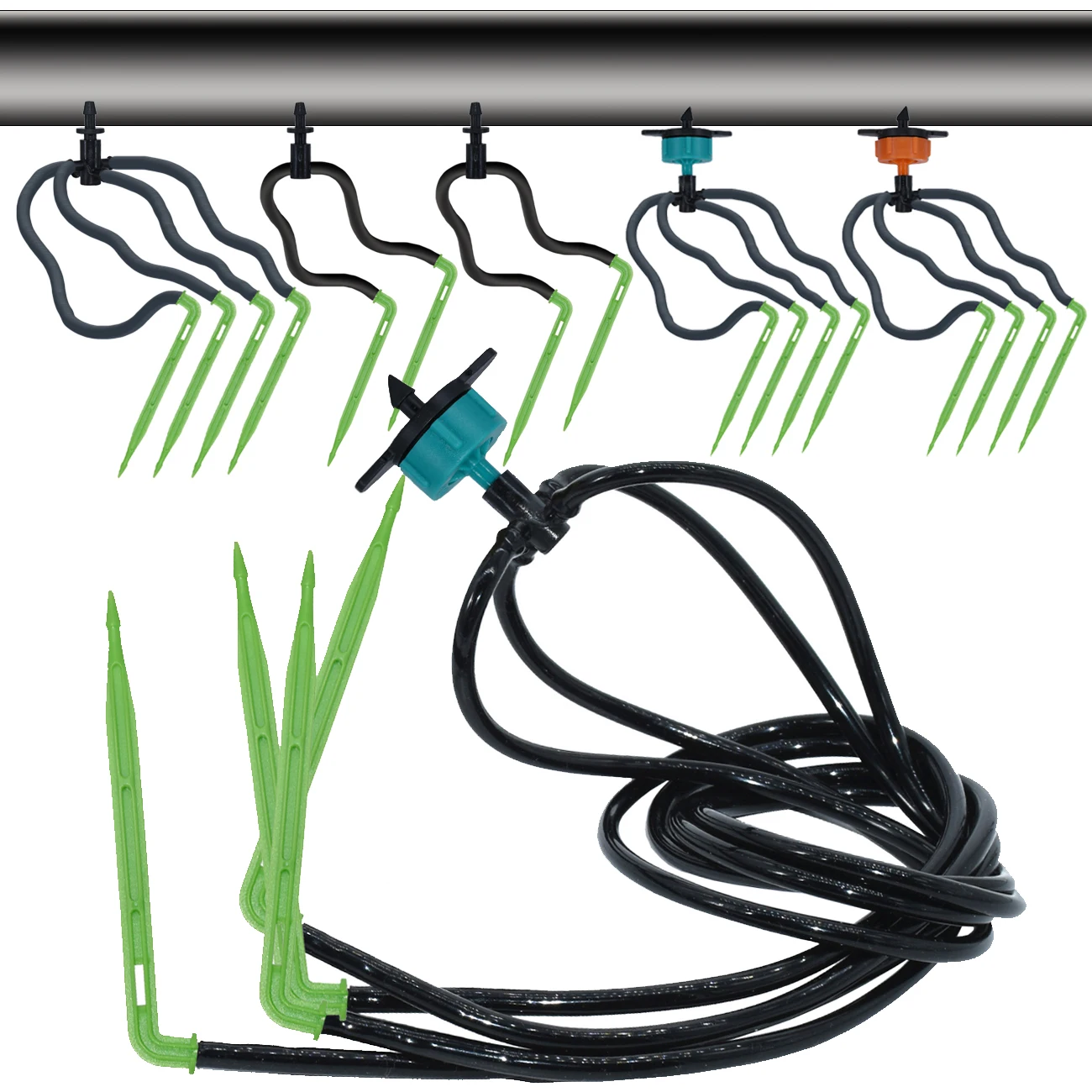 

KESLA 1pcs Garden 8L/H Drip Irrigation Watering System 4-way or 2-way Drip Arrow Dropper Emitter for Pot Bonsai Plant Greenhouse