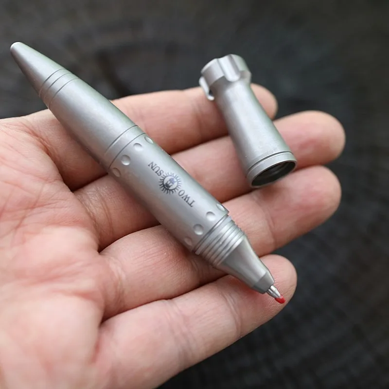 UPEDC Mini Titanium Alloy Pen Retro Ornament EDC Personalized Signature Pen 7cm Refill