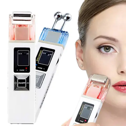 Wireless Galvanic Microcurrent Skin Firming Machine Face Skin Cleaner Skin Tightening Tools Facial Lifting Device Massage Roller