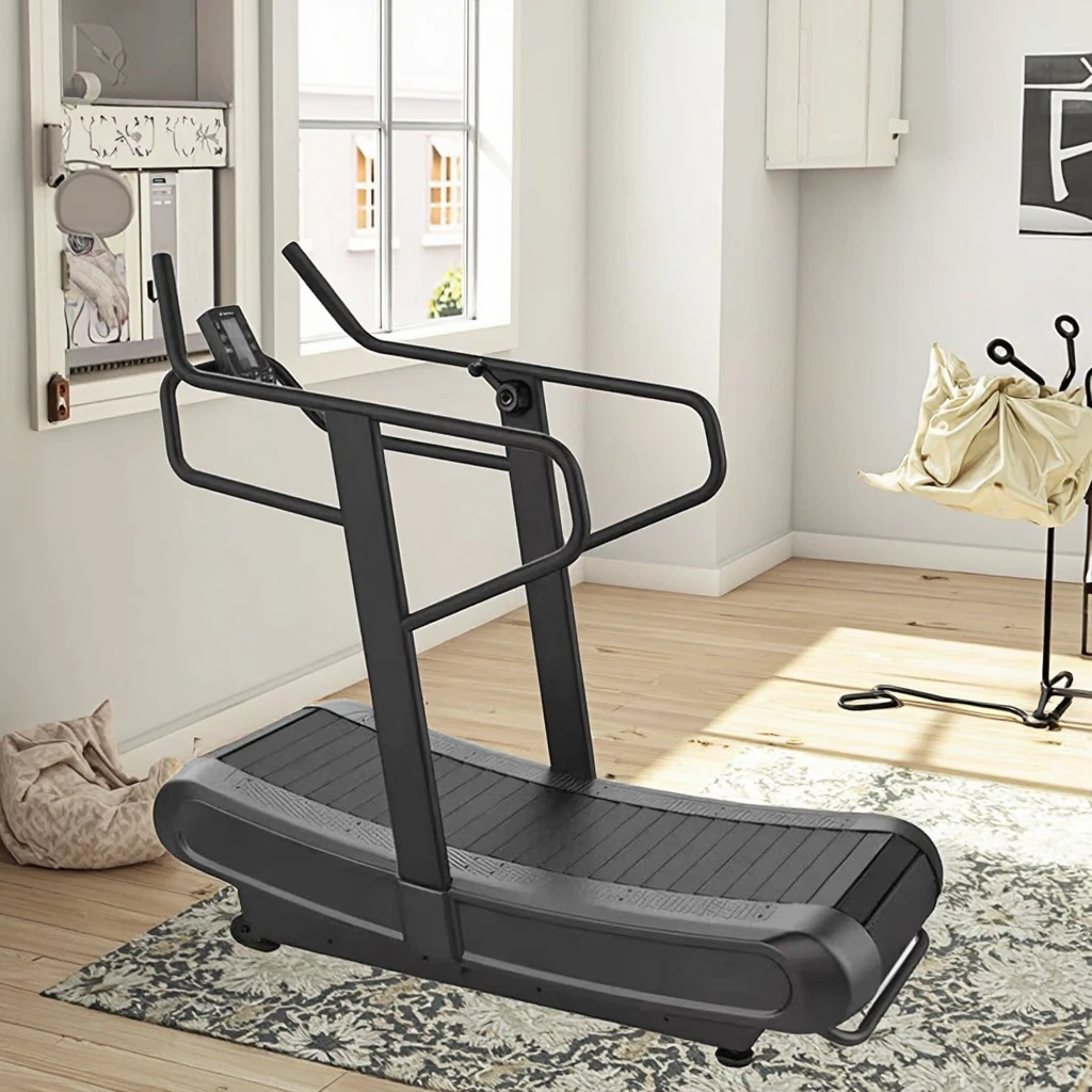 GLSfitnessP15Ultra-Quiet Manual Curved Non-Motorized Treadmill for Home Gym Professional-Grade Workouts
