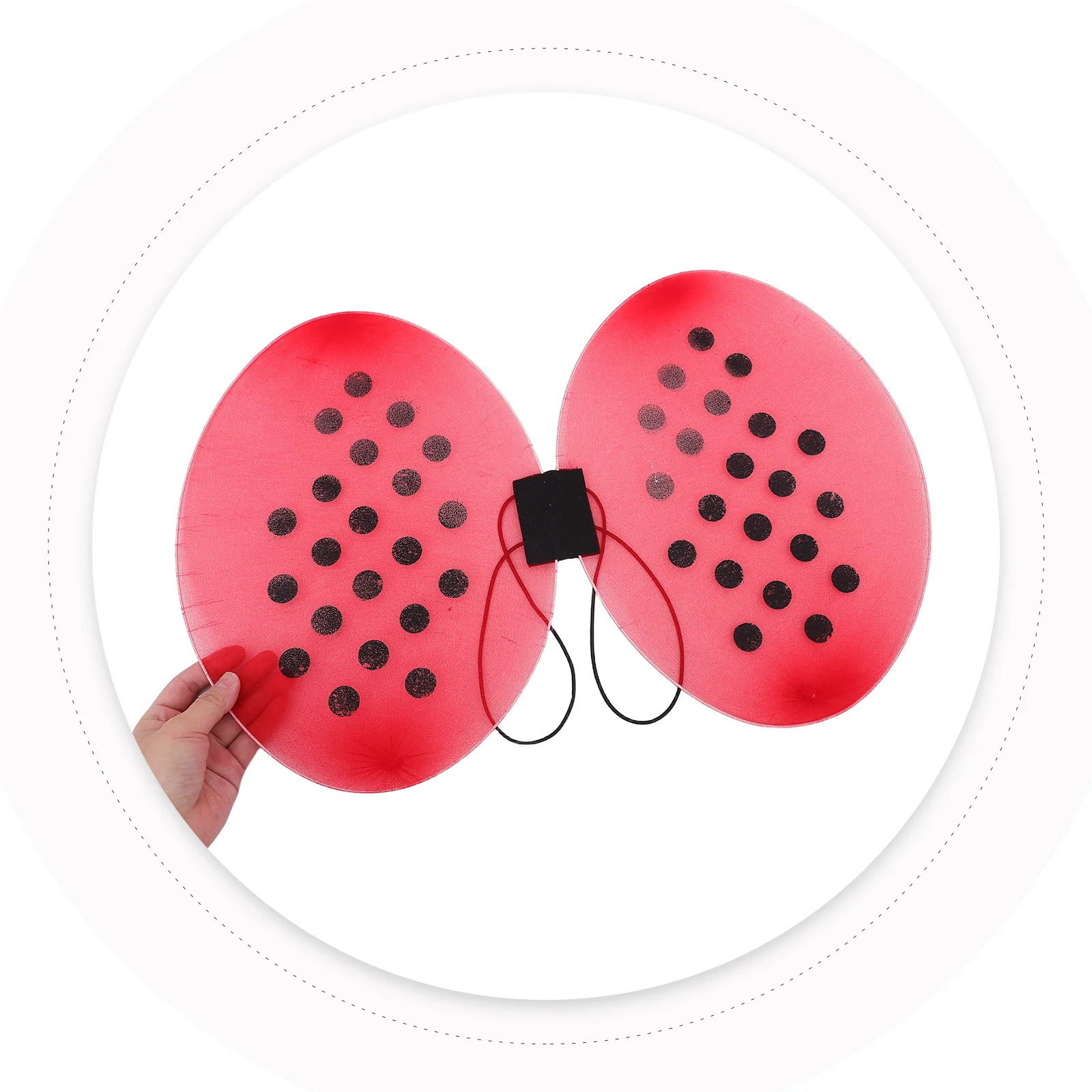 Inseto cosplay asas de joaninha dobráveis para trajes de festa de halloween acessório 120cm de comprimento durável vestir-se adereços