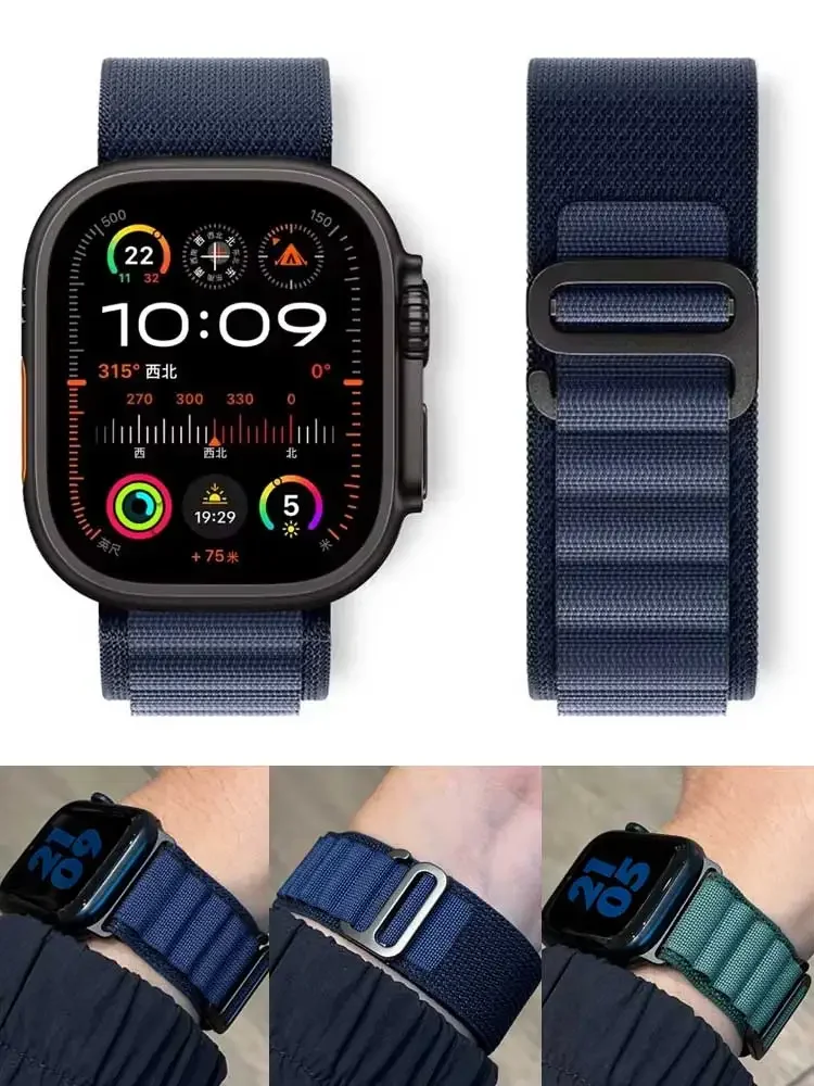 Alpine Loop for Apple Watch Ultra 2 Band 49mm 44mm 45mm 46mm 42mm 41mm 40 mm bracelet correa iWatch Series 10 9 8 7 6 5 se Strap