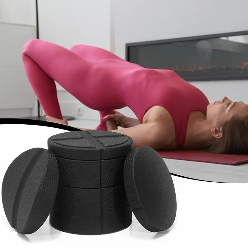 Yoga Roller Wheel Foam Roller For Back Stretch Multifunctional Back Wheel Yoga Set Equipment For Deep Tissue Massage Strength