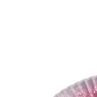 Handheld Fan with Floral-Embossed Painted Edges and Premium Imitation Silk Fabric for Elevated Everyday Presence