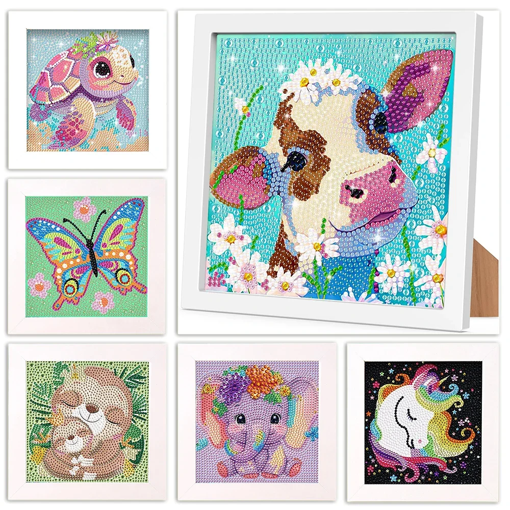 2024 nowy zestaw do malowania diamentami dla dzieci DIY obraz zwierząt z kreskówek kryształowa woda haft diamentowy prezent urodzinowy