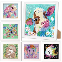 2024 New DIY Diamond Painting Set Cartoon Animal Picture Crystal Water Diamond Embroidery Birthday Decoration Gift