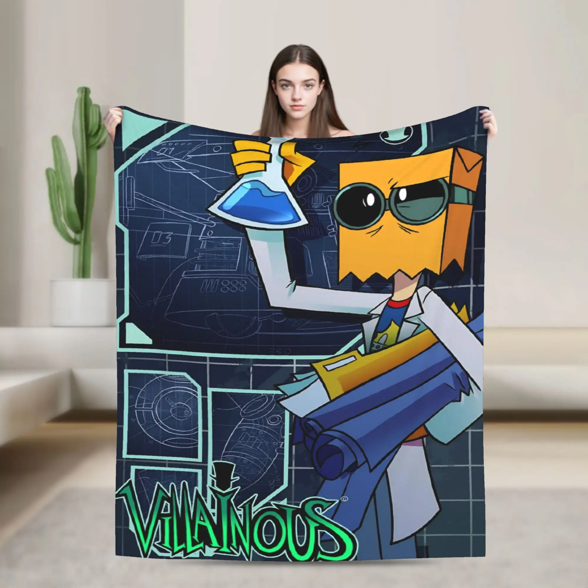 Villainous Comdy Print Blanket For Men Women Super Soft Warm  Throw Blankets for Living Room 50x60 Inches Multiple Sizes