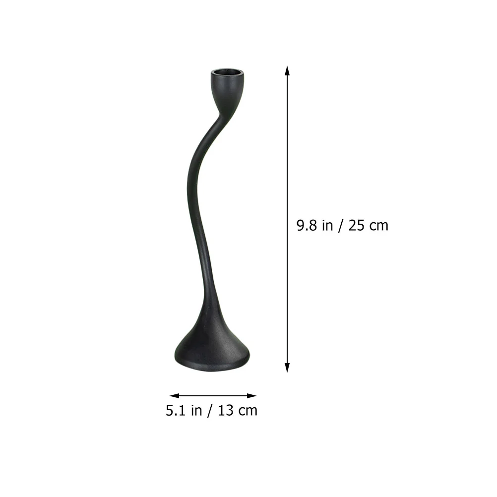 2 Pcs Decor Tall European Style Holder Stand for Storage Stands Candlestick Decoration Aromatherapy Black Table