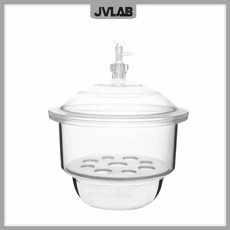 

Vacuum Desiccator with Ground-in Stopcock Porcelain Plate Clear Laboratory Rapid Glass Dryer Diameter 240mm Lab Glassware 240ml