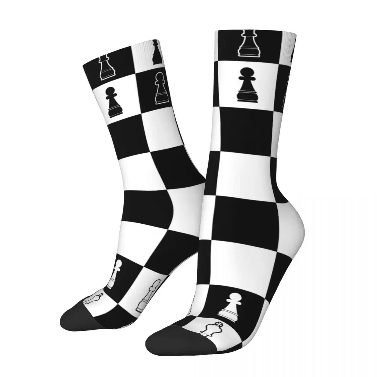 

Collection Of Chess Funny Men's Socks Retro Street Style Casual Crew Sock Gift Pattern Printed