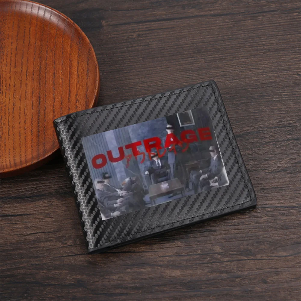 Men in suits,words,japanese,blinds Men's Wallets Simple Business Modern Stylish Printing Design Gifts For Father Boyfriend Chris