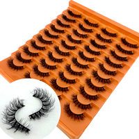 New 20 pairs natural Thick false eyelashes long makeup 6d mink eyelashes eyelash extension mink eyelashes for beauty