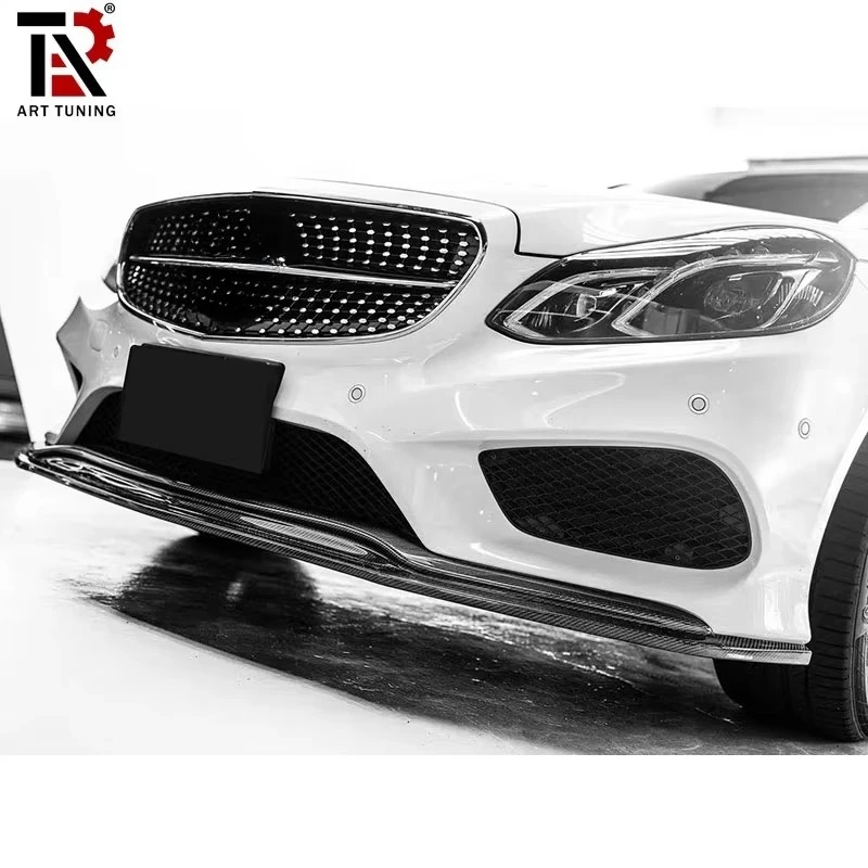 ART TUNING W212 Carbon Fiber Front Bumper Lip Black Bolt-On for E Class Sport Bodykit 2014-2015 New