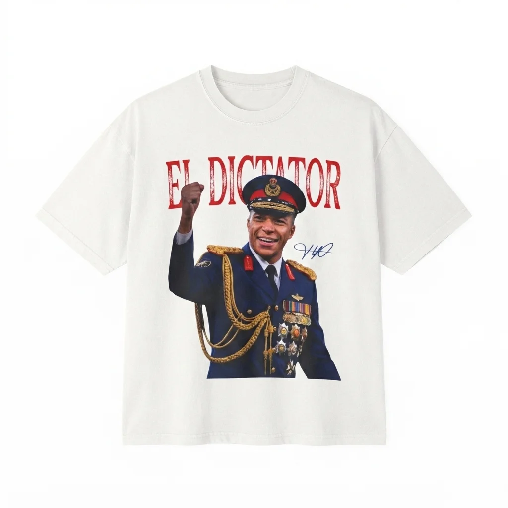 Dictator Kylian Mbappe Funny Meme 2026 Graphic France Football Tshirt 100%Cotton Unisex Men‘s Women's T-Shirt Y2k Casual Fan Tee