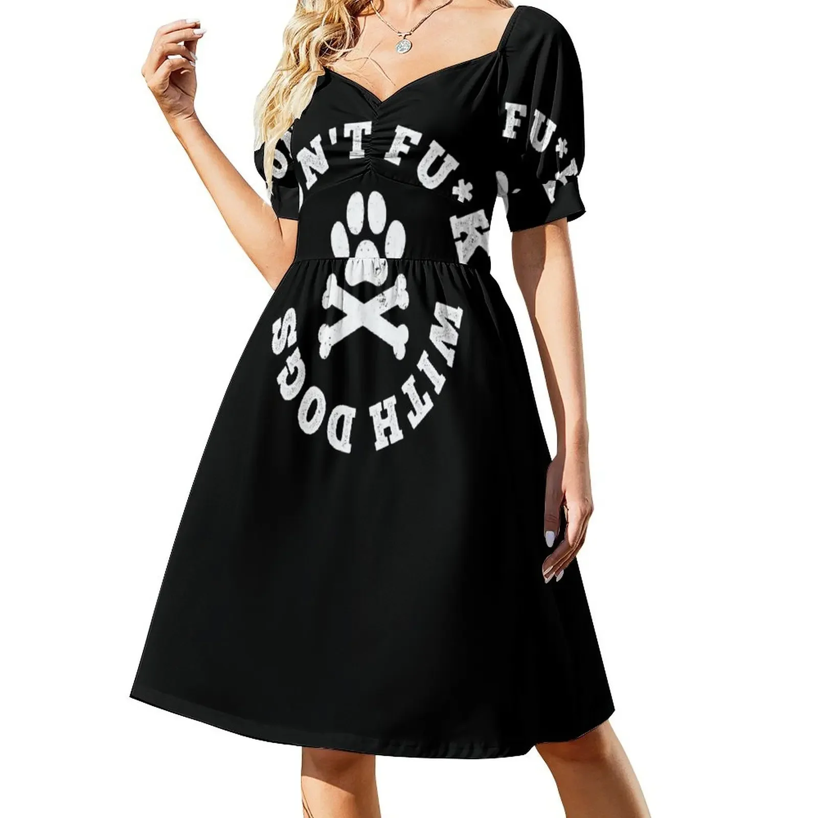 

DFWD in white Short-Sleeved Dress Dresses for wedding party summer women's suit Dress