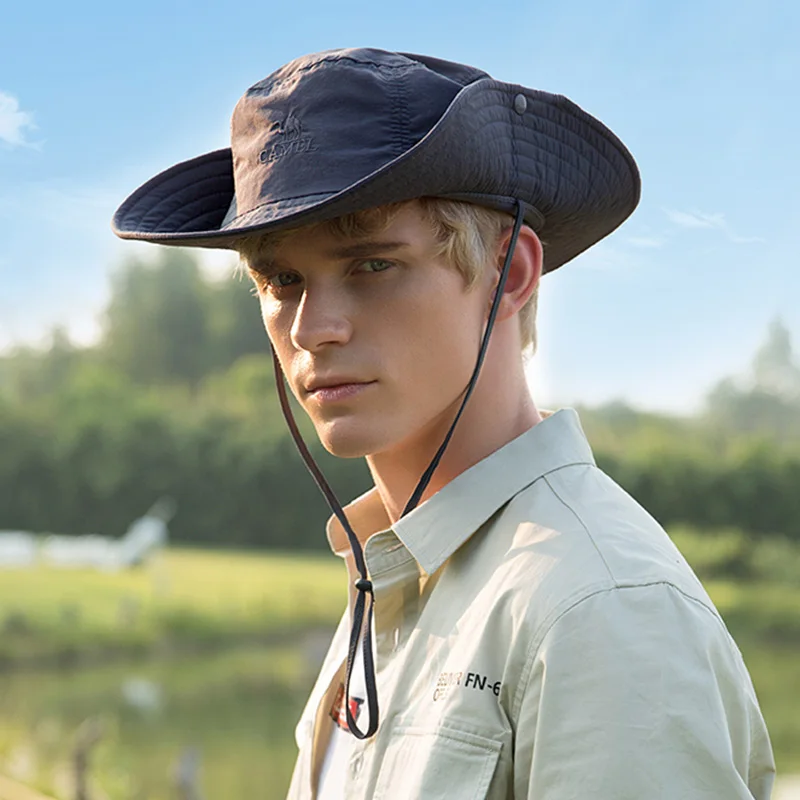 GOLDEN CAMEL Hiking Hats Men Women Sun Protection Fisherman Hat Quick-dry Tactical Sun Foldable Caps for Men Trekking Fishing