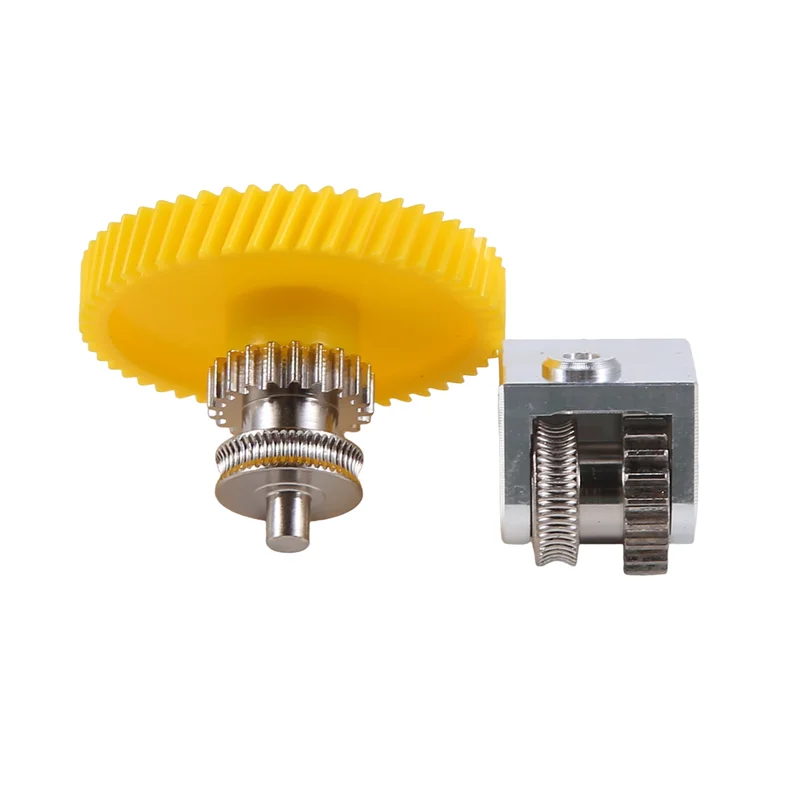 Ensemble d'engrenages d'extrudeuse en acier trempé, mise à niveau AC57, pour imprimante 3D Bambu Lab P1S P1P X1 Carbon X1C, dent droite